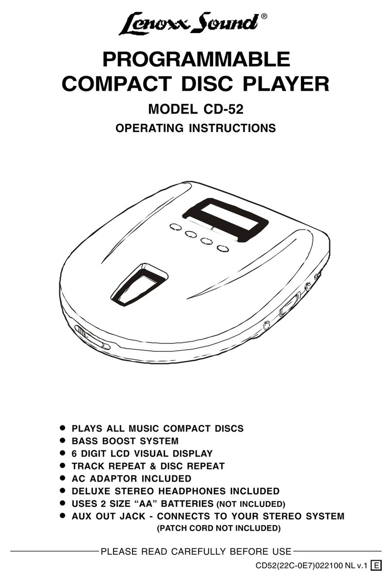 Lenoxx CD-52 User manual