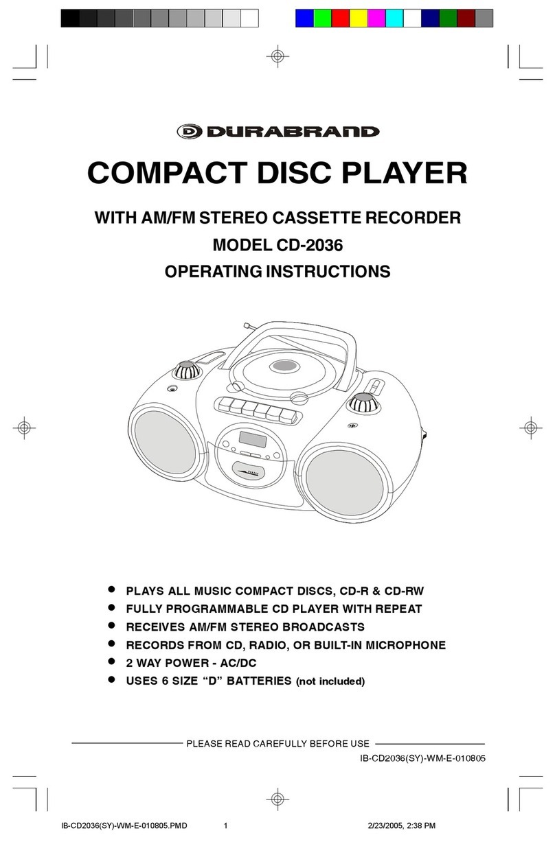 Durabrand CD-2036 User manual