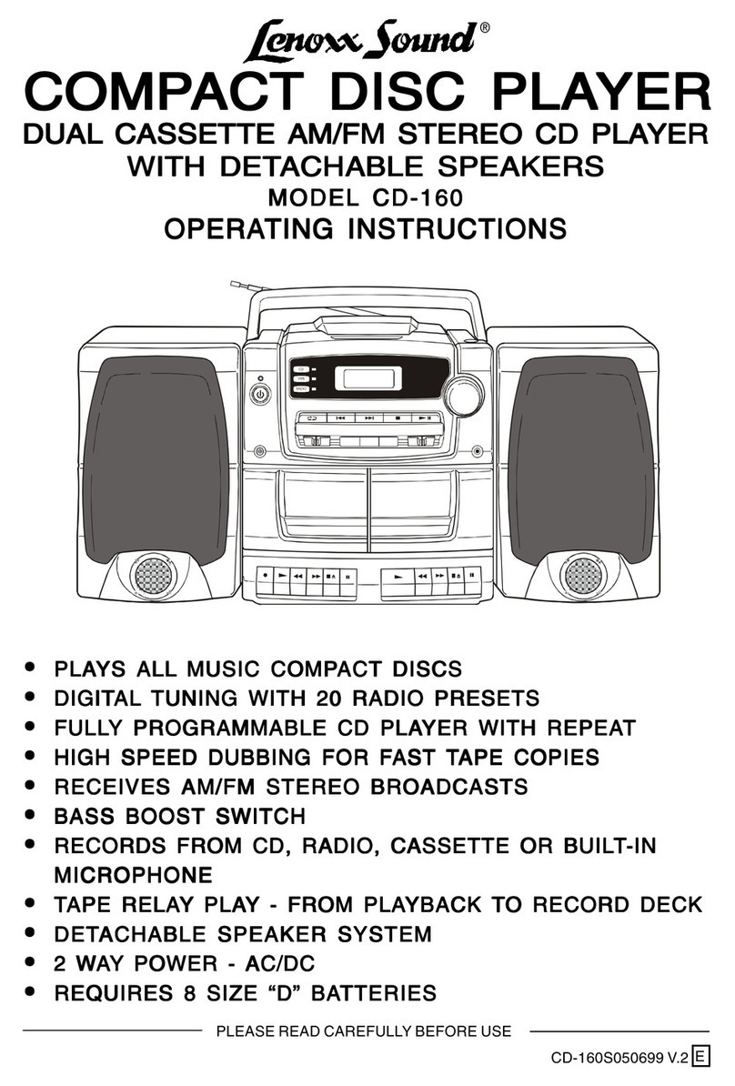 Lenoxx Sound CD-160 User manual