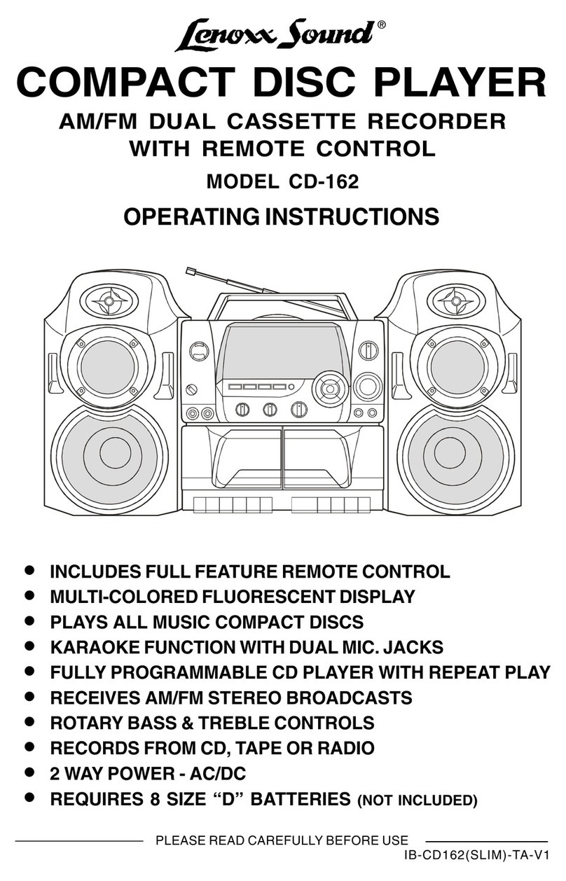 Lenoxx Sound CD-162 User manual