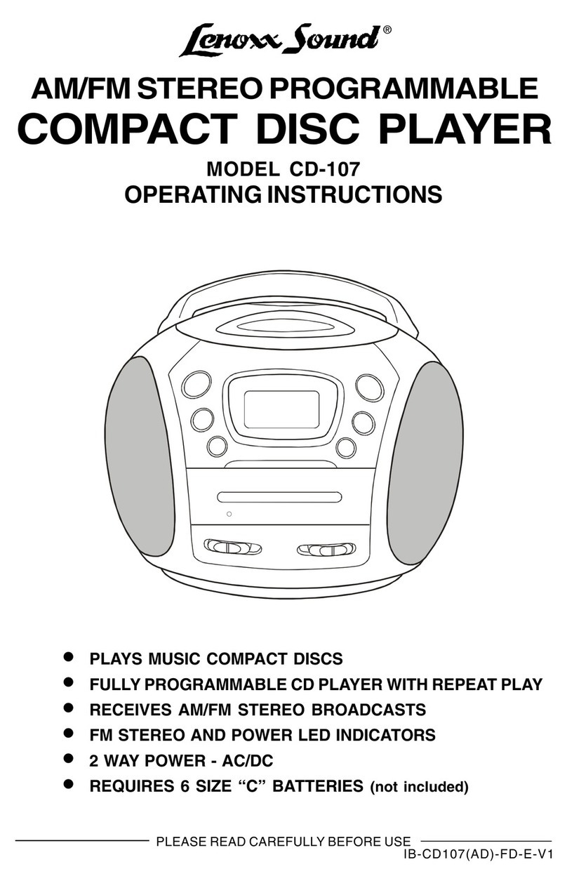 Lenoxx Sound CD-107 User manual