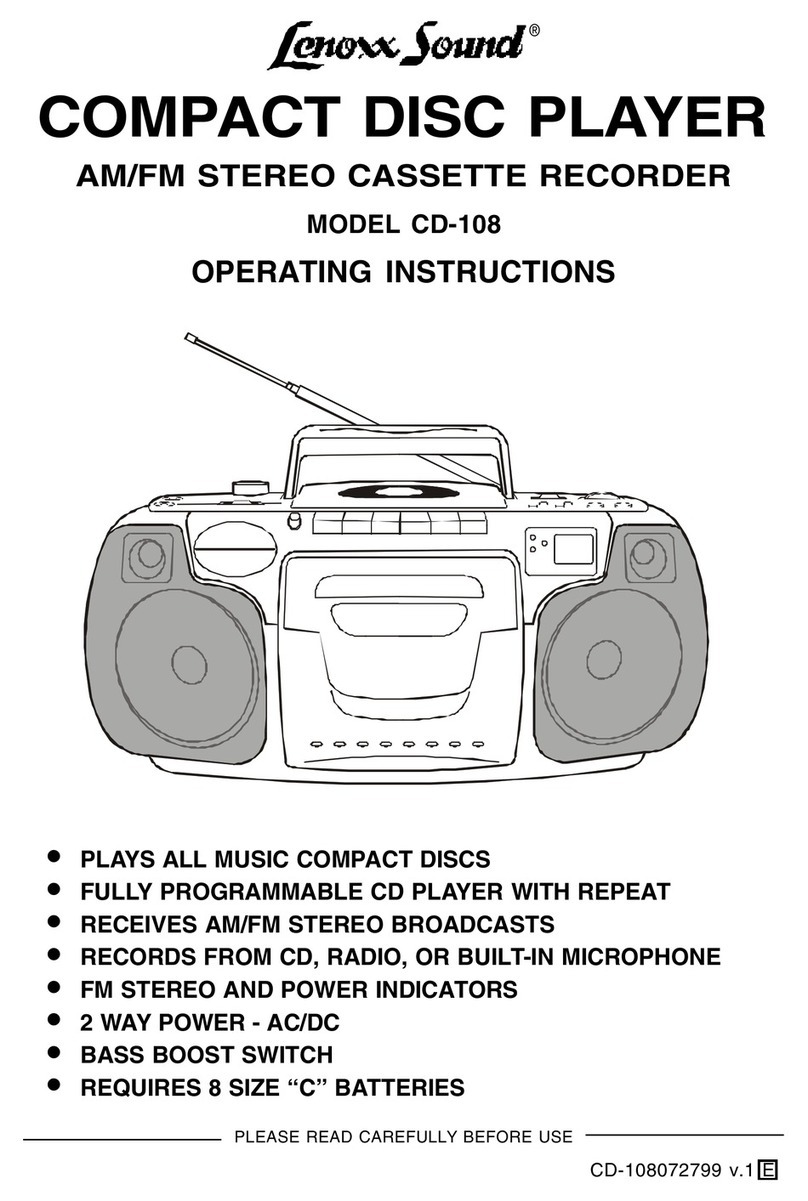 Lenoxx Sound CD-108 User manual
