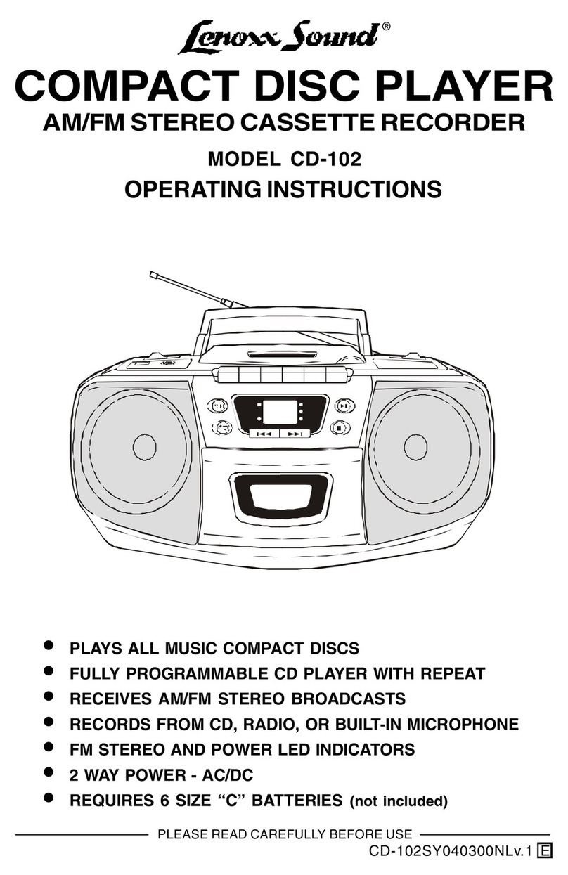Lenoxx Sound CD-102 User manual