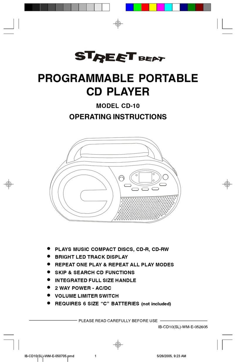 Street Beat CD-10 User manual