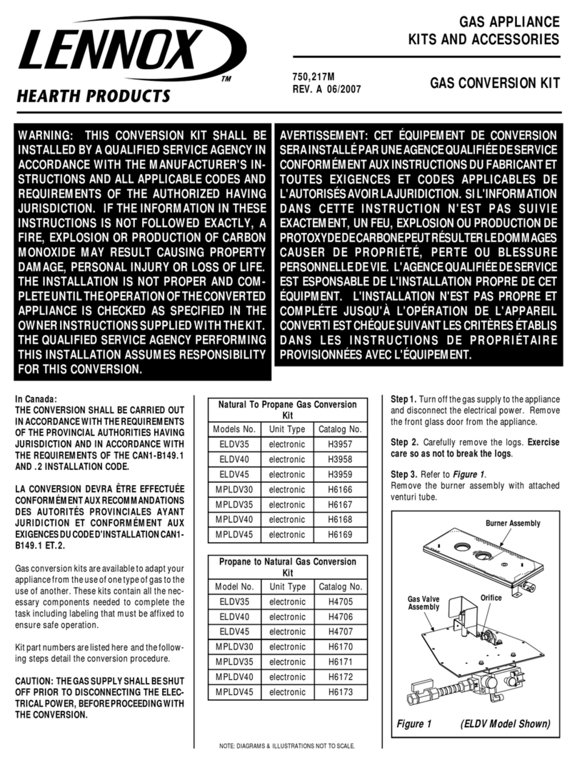 Lennox Hearth Products MPLDV30 User manual
