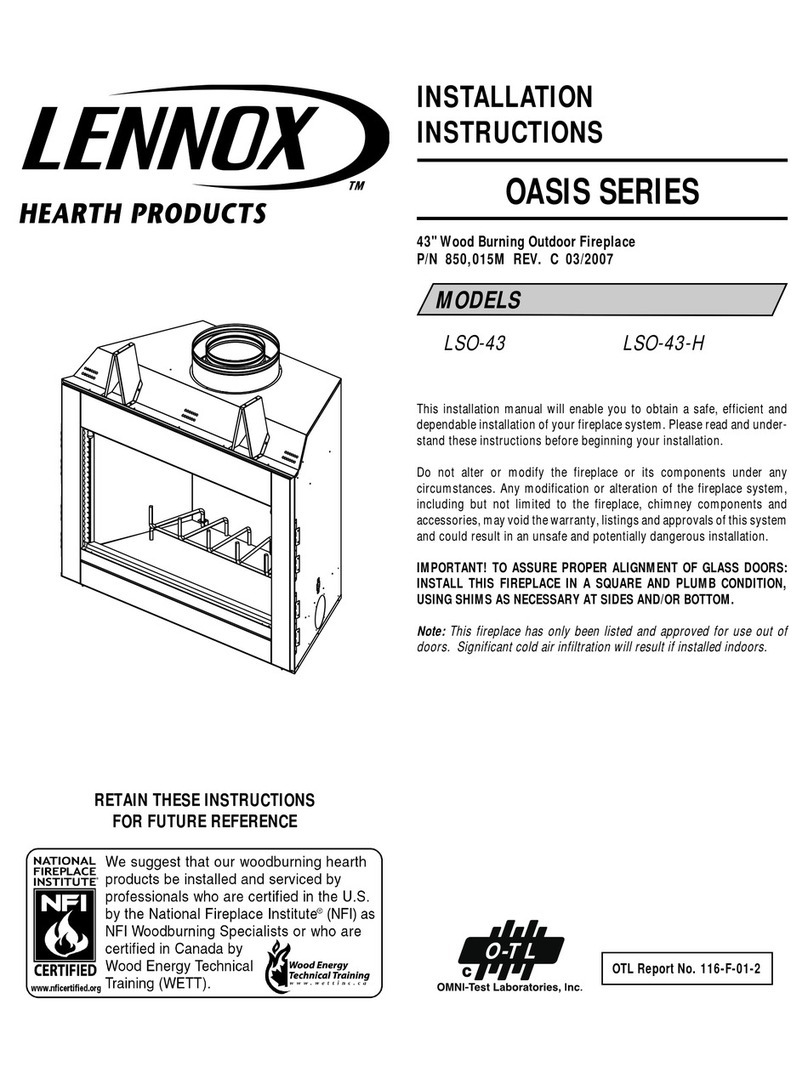 Lennox Hearth Products LSO-43 User manual