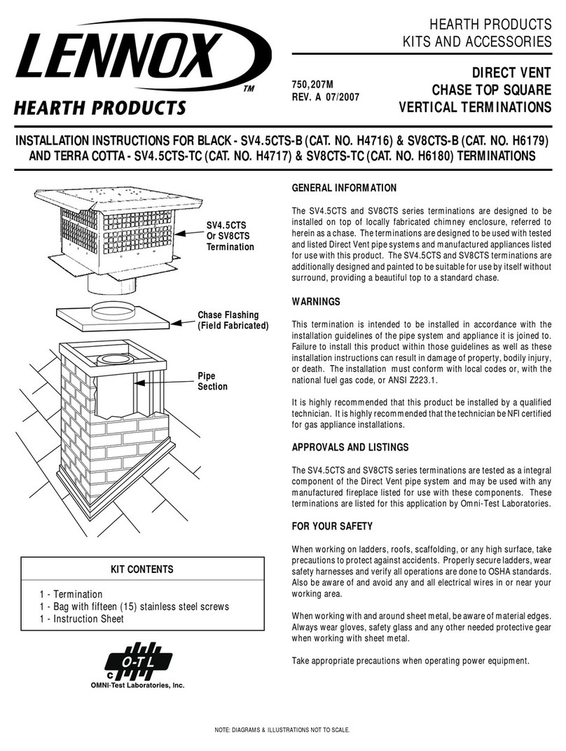 Lennox Hearth Products SV4.5CTS Series User manual