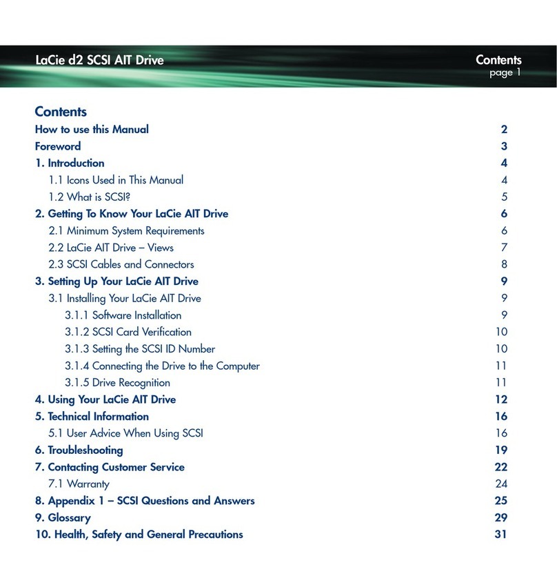 LaCie D2 BLU-RAY XL user manual