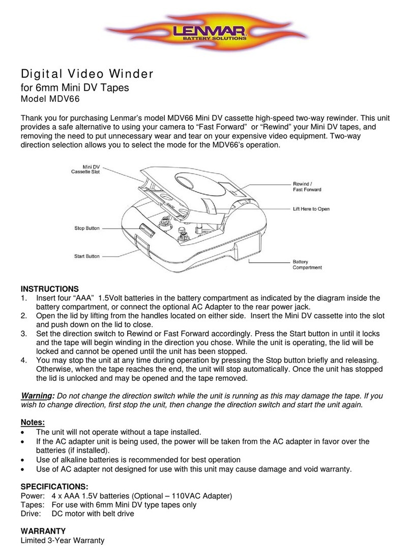 Lenmar MDV66 User manual
