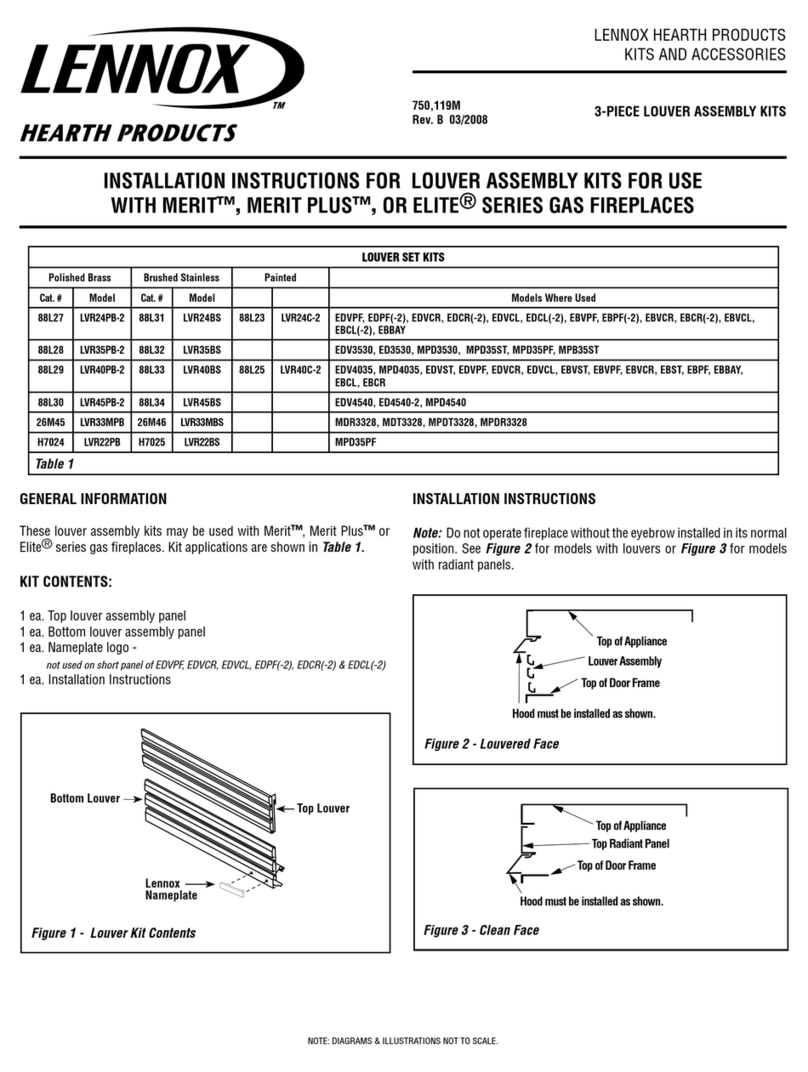 Lennox Hearth Products Elite Series installation instructions