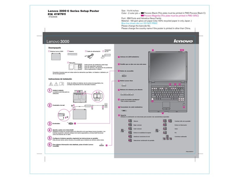 Lenovo 3000 C Series Instruction Manual