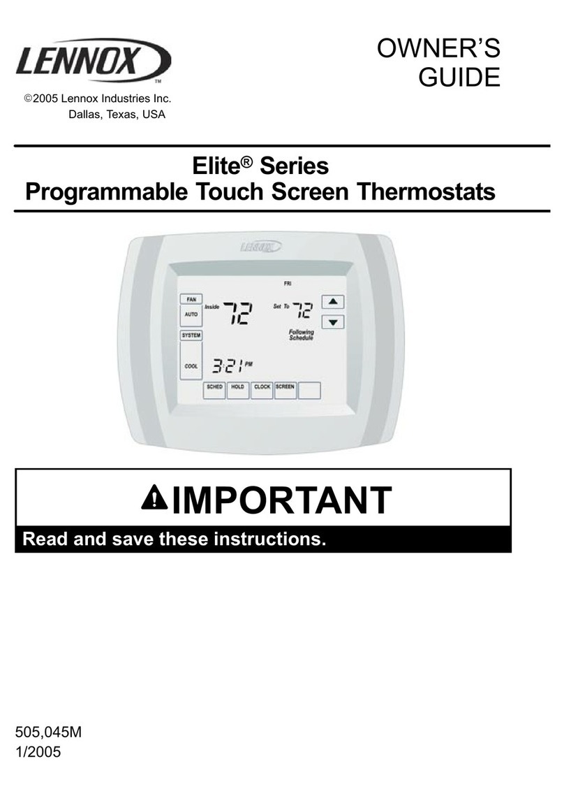 Lennox Ellite Series User manual