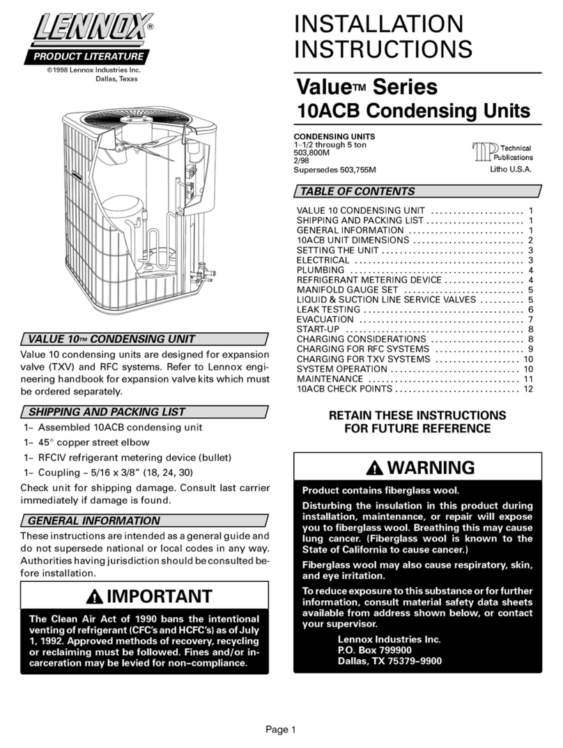 Lennox Value 10ACB Series User manual