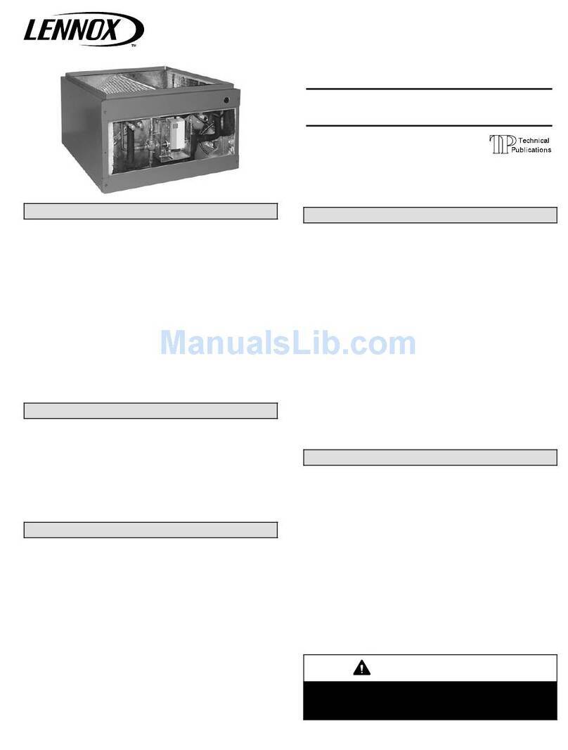 Lennox 21 Installation and service instructions