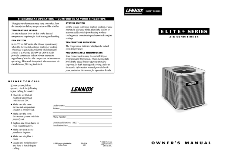 Lennox HS27 Series User manual