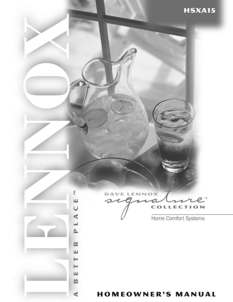 Lennox HSXA15 SERIES Planning guide