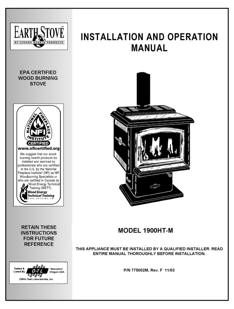 Lennox Hearth Products 1900HT-M Installation and operation manual