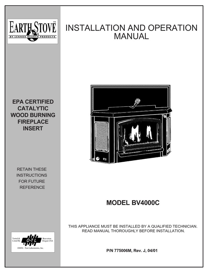 Earth Stove BV4000C Installating and operation manual