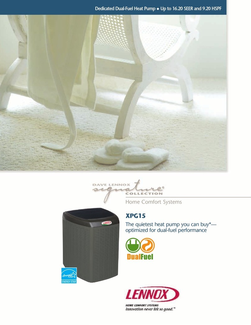 Lennox XPG15 Series User manual Lennox XPG15 Series User manual