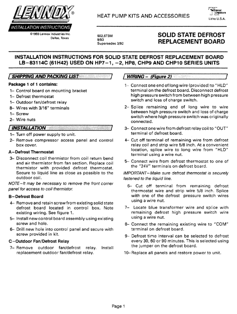 Lennox 61H42 installation instructions