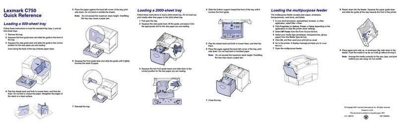 Lexmark C 750 User manual