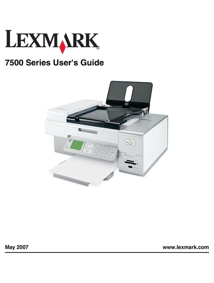 Lexmark 7500 Series User manual