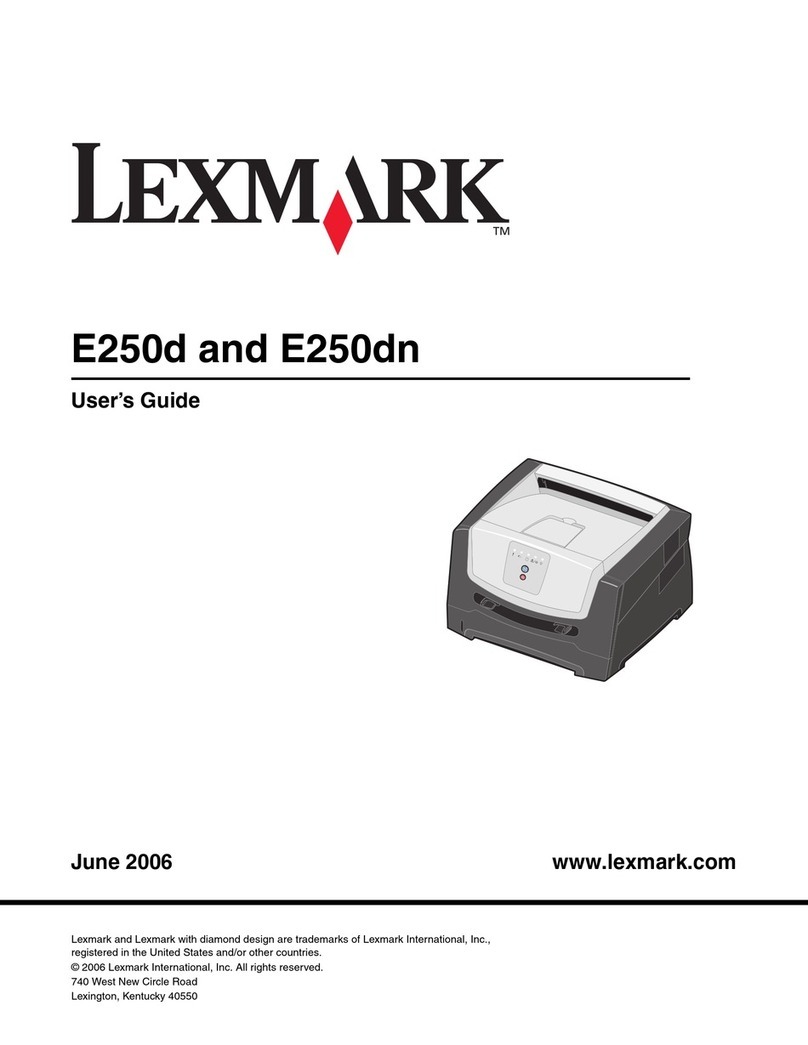 Lexmark 250d - E B/W Laser Printer User manual