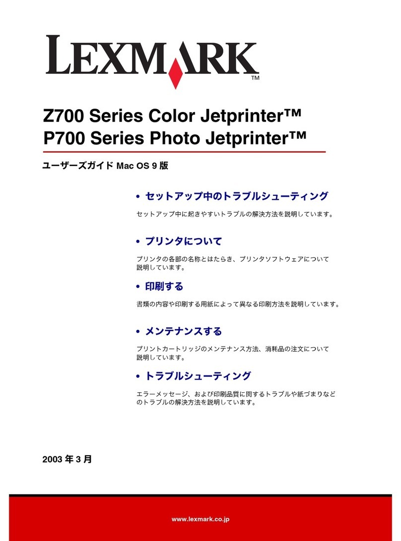 Lexmark P700 User manual