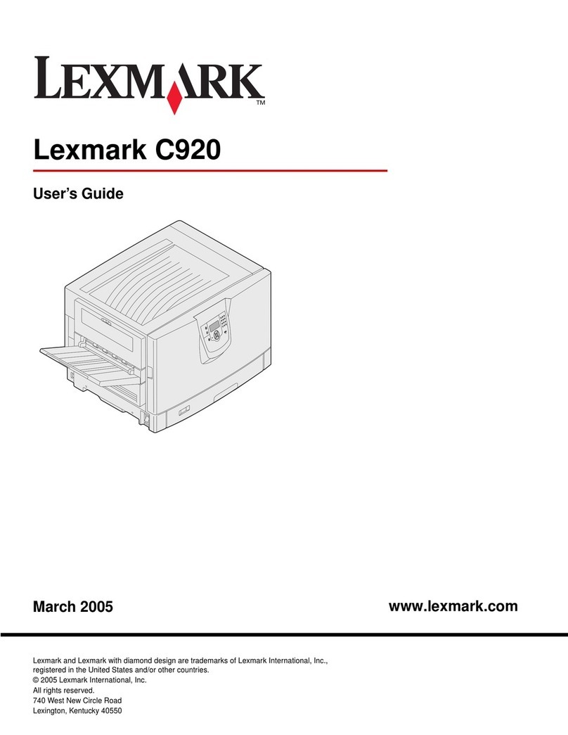 Lexmark C920 SERIES User manual