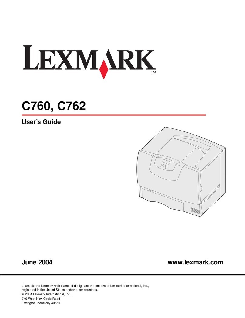 Lexmark C 762 User manual