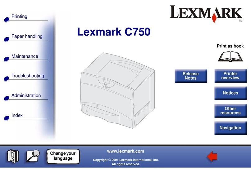 Lexmark C 750 Operating instructions