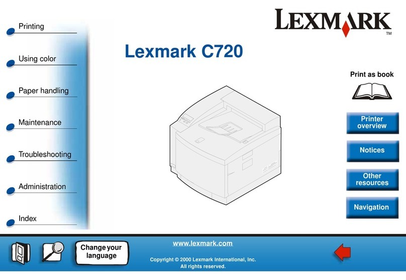 Lexmark C720 SERIES Operating instructions