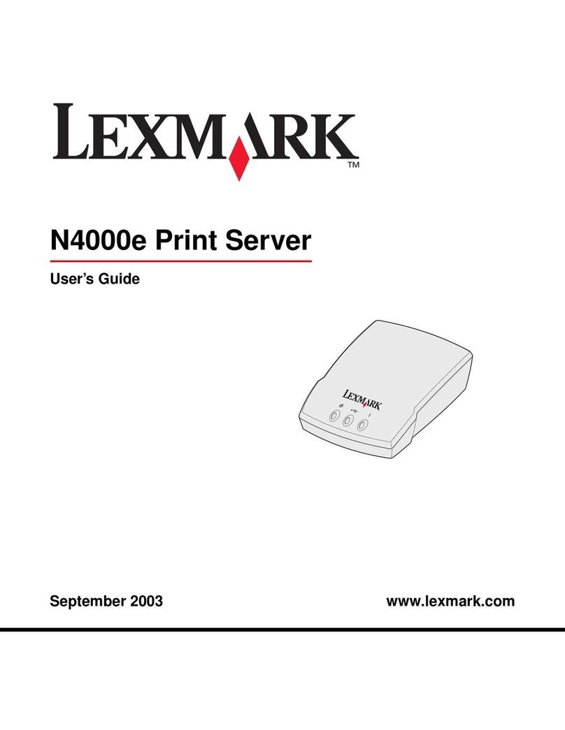 Lexmark N4000e - Print Server - USB user guide
