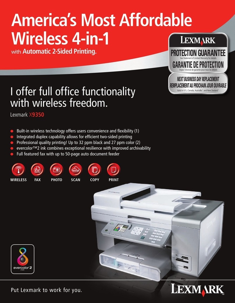 Lexmark x9350 User manual