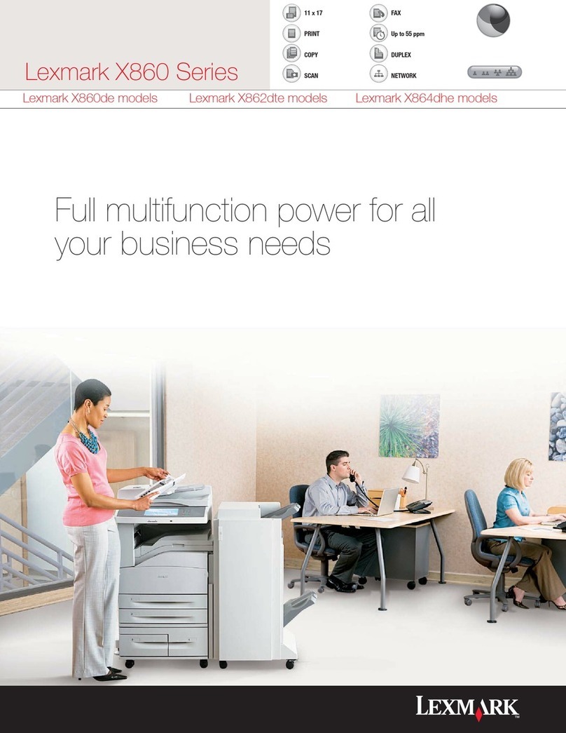 Lexmark X860 User manual