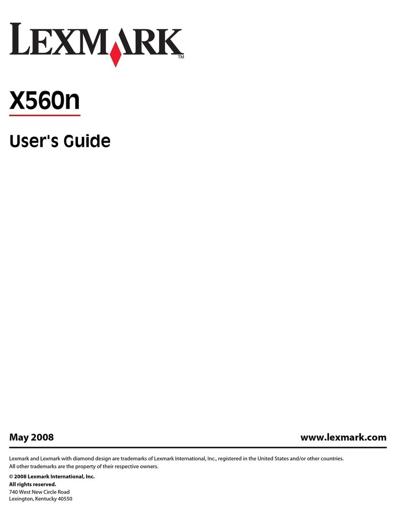 Lexmark X560(n) User manual