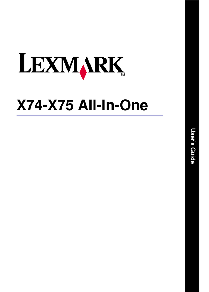 Lexmark X74 User manual
