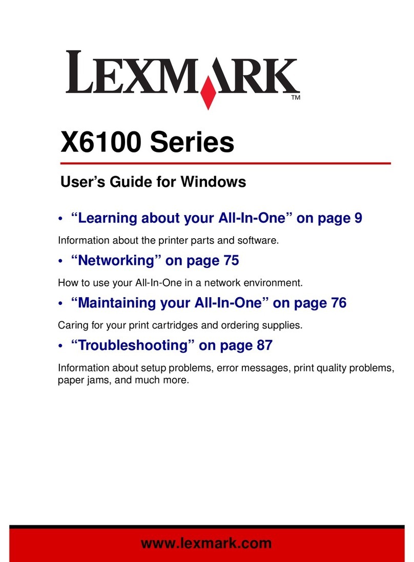 Lexmark X6100 User manual