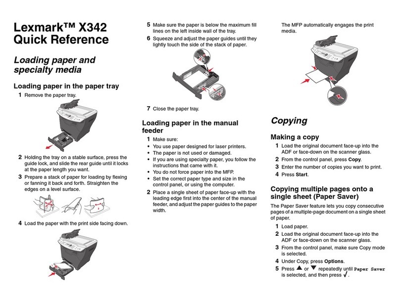 Lexmark X340 User manual