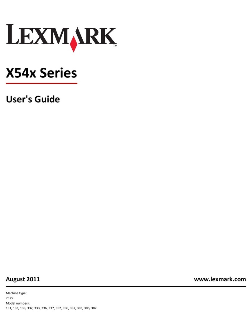 Lexmark X54x Series User manual