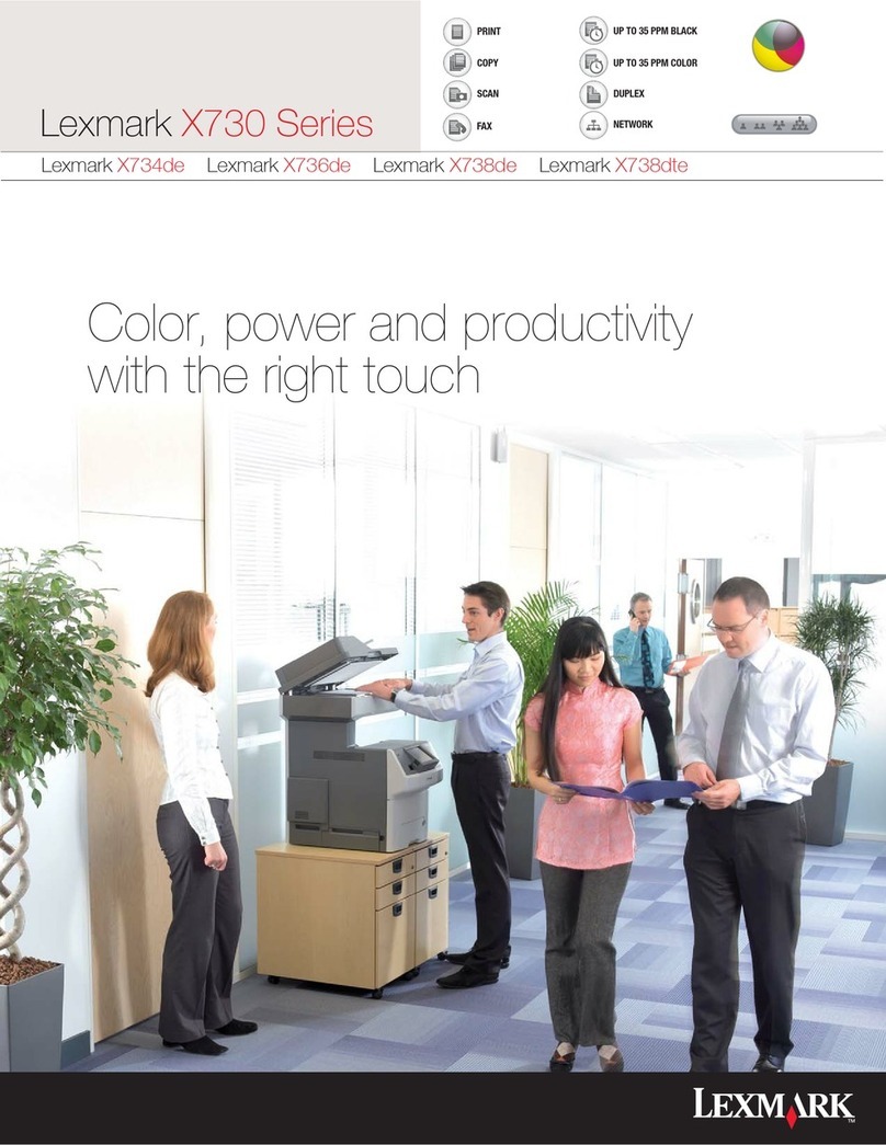 Lexmark X734DE User manual