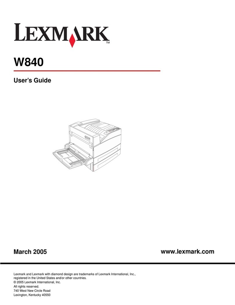 Lexmark W840 User manual