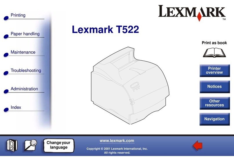 Lexmark T520 - 20ppm 8MB Par USB Pcl6 Ps3 Ppds Operating instructions