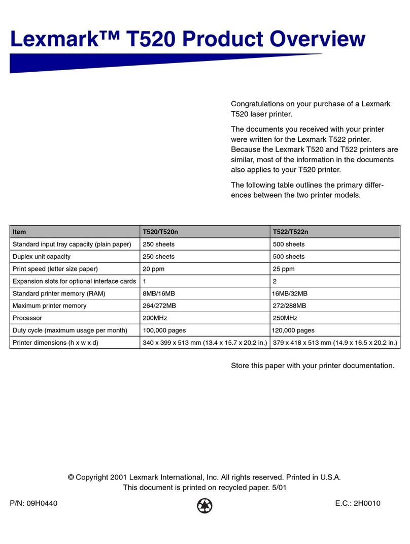 Lexmark T520n User manual