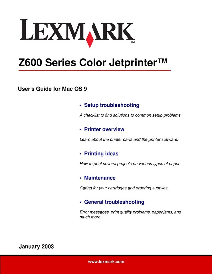 Lexmark Z600 User manual