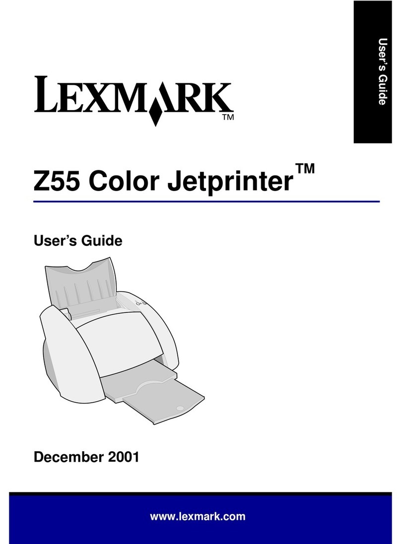 Lexmark Color Jetprinter Z55 User manual