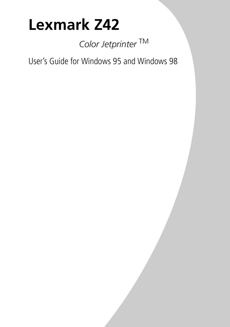 Lexmark Color Jetprinter Z42 User manual