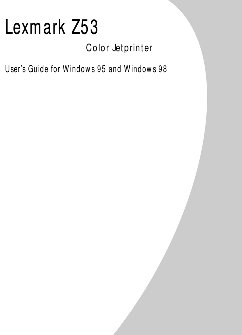 Lexmark Color Jetprinter Z53 User manual