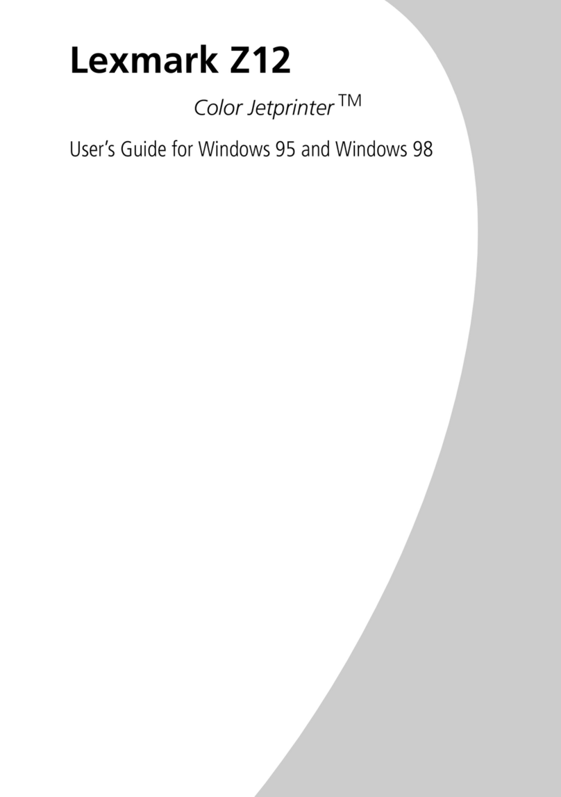 Lexmark Color Jetprinter Z12 User manual