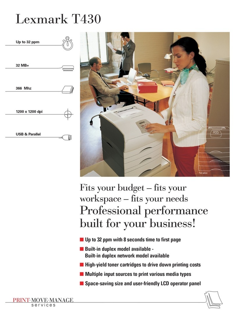 Lexmark T 430 Specifications